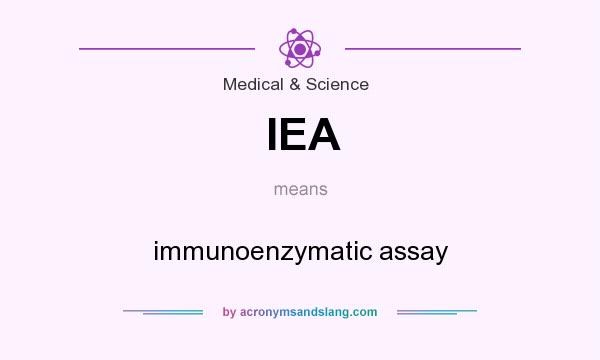 What does IEA mean? It stands for immunoenzymatic assay