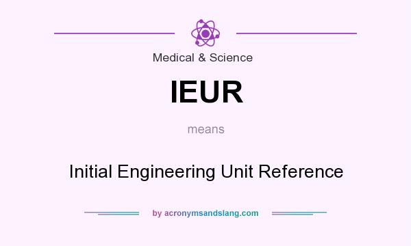 What does IEUR mean? It stands for Initial Engineering Unit Reference