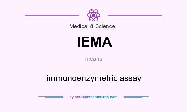 What does IEMA mean? It stands for immunoenzymetric assay