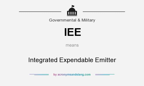What does IEE mean? It stands for Integrated Expendable Emitter