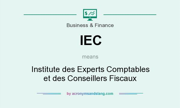 What does IEC mean? It stands for Institute des Experts Comptables et des Conseillers Fiscaux