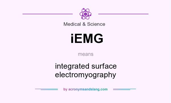 What does iEMG mean? It stands for integrated surface electromyography