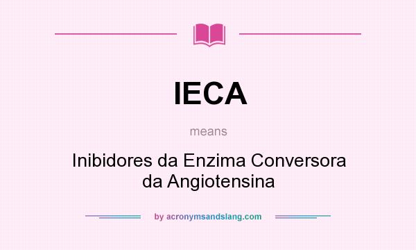 What does IECA mean? It stands for Inibidores da Enzima Conversora da Angiotensina