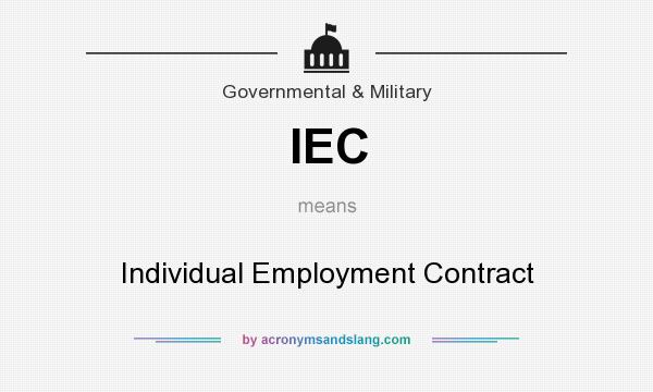 What does IEC mean? It stands for Individual Employment Contract
