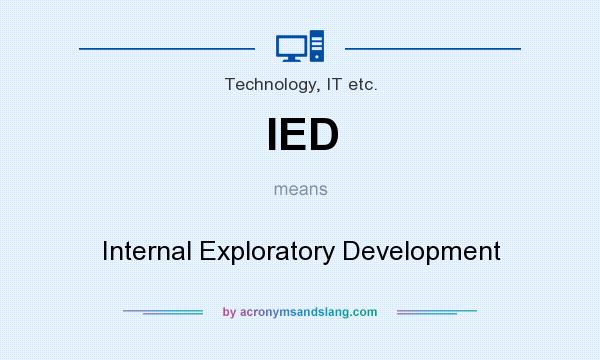 What does IED mean? It stands for Internal Exploratory Development