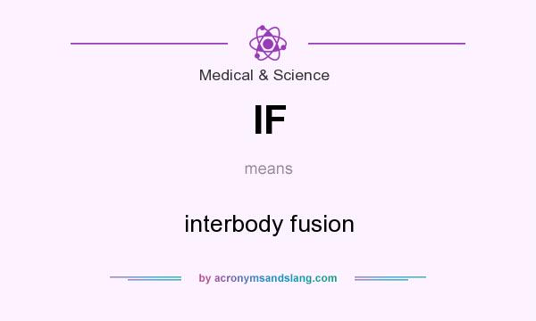 What does IF mean? It stands for interbody fusion