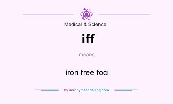 What does iff mean? It stands for iron free foci