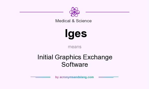 What does Iges mean? It stands for Initial Graphics Exchange Software