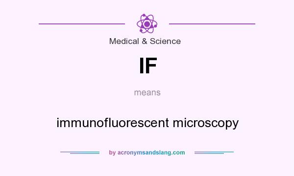 What does IF mean? It stands for immunofluorescent microscopy