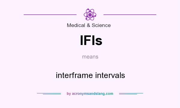 What does IFIs mean? It stands for interframe intervals