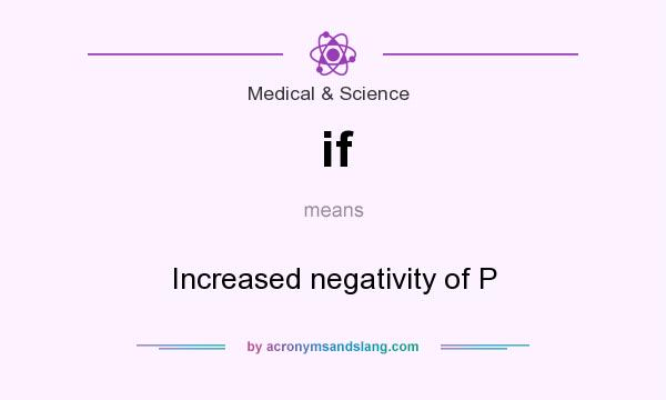 What does if mean? It stands for Increased negativity of P