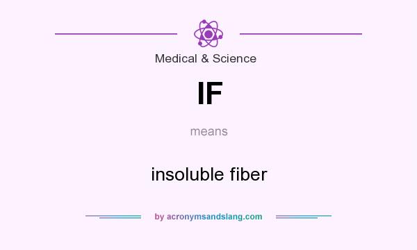 What does IF mean? It stands for insoluble fiber