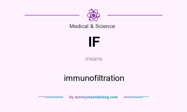What does IF mean? It stands for immunofiltration