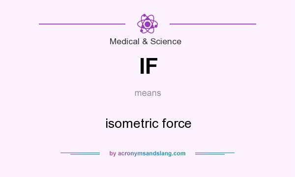 What does IF mean? It stands for isometric force