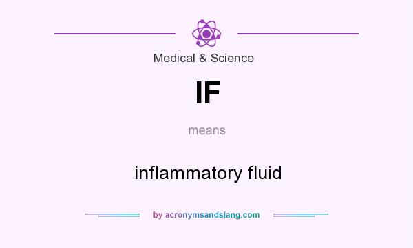 What does IF mean? It stands for inflammatory fluid