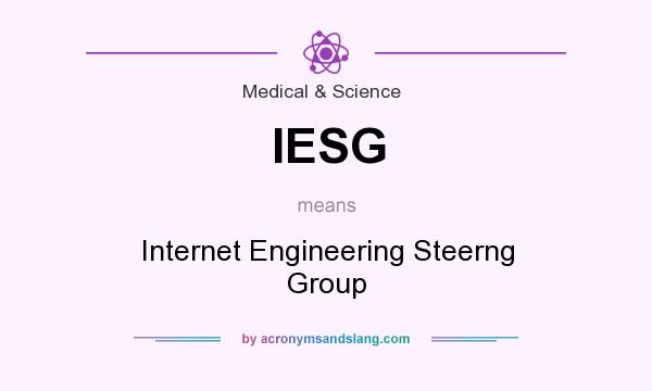 What does IESG mean? It stands for Internet Engineering Steerng Group