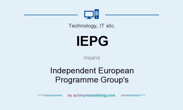What does IEPG mean? It stands for Independent European Programme Group`s