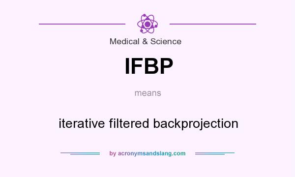 What does IFBP mean? It stands for iterative filtered backprojection