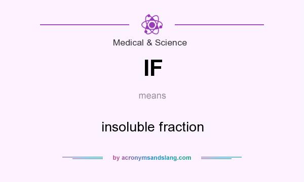 What does IF mean? It stands for insoluble fraction