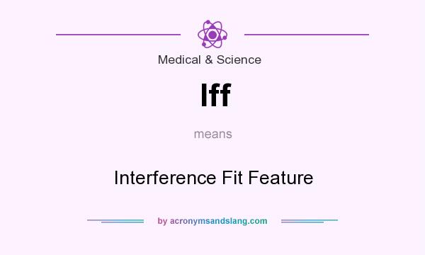 What does Iff mean? It stands for Interference Fit Feature