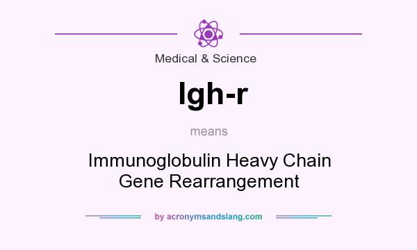 What does Igh-r mean? It stands for Immunoglobulin Heavy Chain Gene Rearrangement