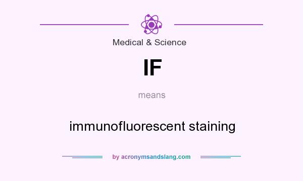 What does IF mean? It stands for immunofluorescent staining
