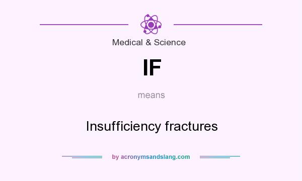 What does IF mean? It stands for Insufficiency fractures