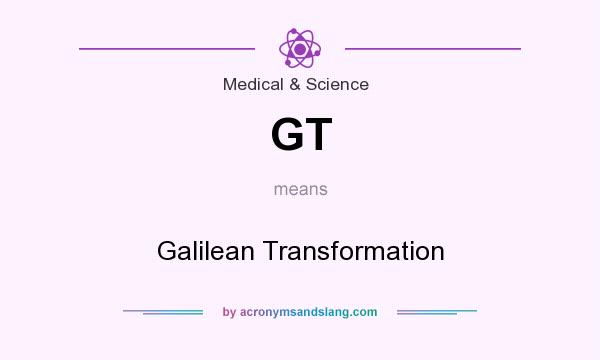 What does GT mean? It stands for Galilean Transformation