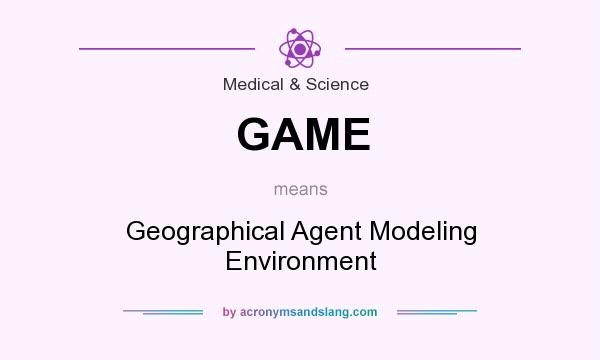 What does GAME mean? It stands for Geographical Agent Modeling Environment