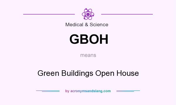 What does GBOH mean? It stands for Green Buildings Open House