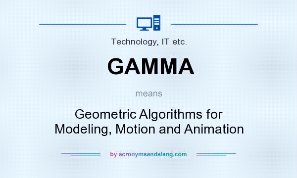 What does GAMMA mean? It stands for Geometric Algorithms for Modeling, Motion and Animation