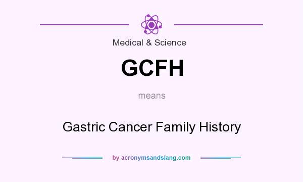 What does GCFH mean? It stands for Gastric Cancer Family History