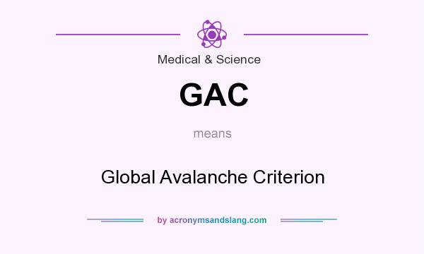 What does GAC mean? It stands for Global Avalanche Criterion