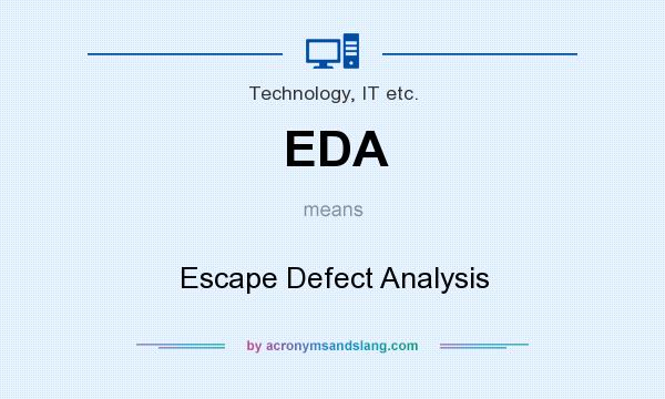 What does EDA mean? It stands for Escape Defect Analysis