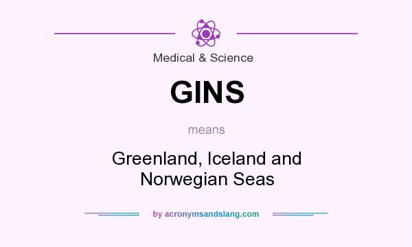 What does GINS mean? It stands for Greenland, Iceland and Norwegian Seas