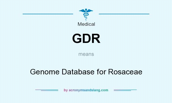 What does GDR mean? It stands for Genome Database for Rosaceae