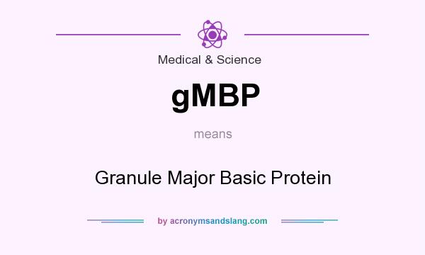 What does gMBP mean? It stands for Granule Major Basic Protein