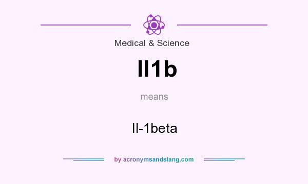 What does Il1b mean? It stands for Il-1beta