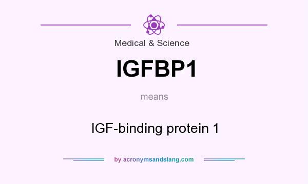 What does IGFBP1 mean? It stands for IGF-binding protein 1