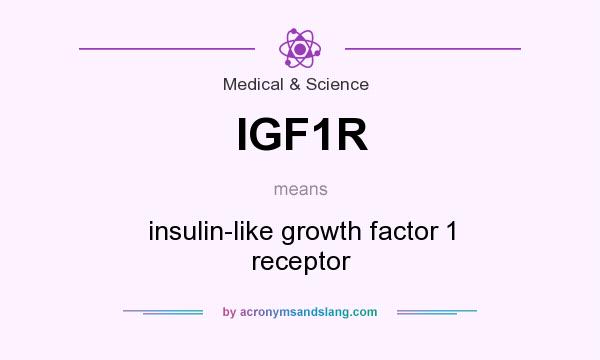 What does IGF1R mean? It stands for insulin-like growth factor 1 receptor