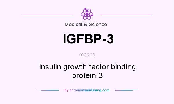 What does IGFBP-3 mean? It stands for insulin growth factor binding protein-3