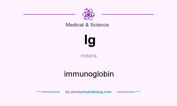 What does Ig mean? It stands for immunoglobin
