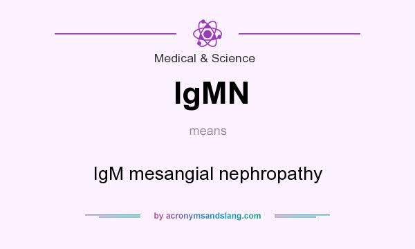 What does IgMN mean? It stands for IgM mesangial nephropathy