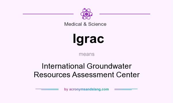 What does Igrac mean? It stands for International Groundwater Resources Assessment Center