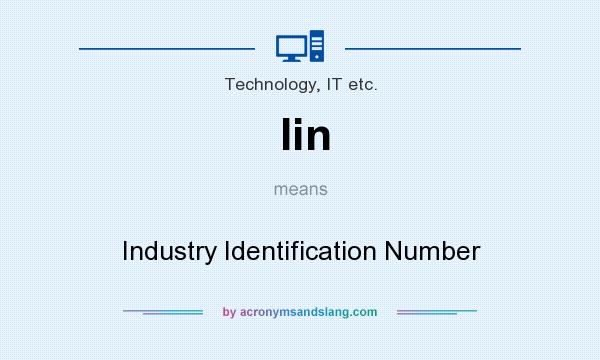 What does Iin mean? It stands for Industry Identification Number