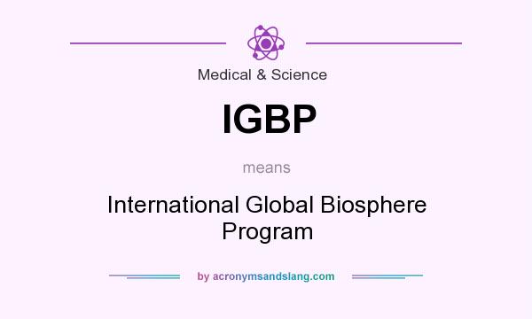 What does IGBP mean? It stands for International Global Biosphere Program