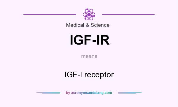 What does IGF-IR mean? It stands for IGF-I receptor