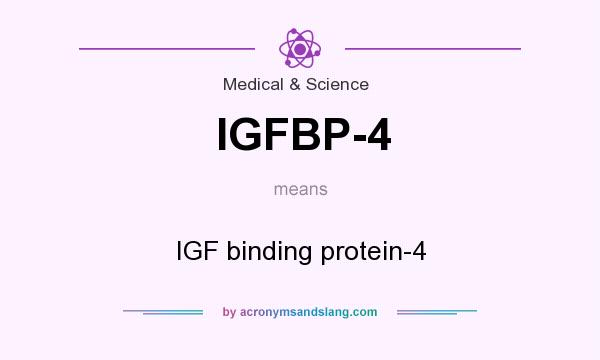 What does IGFBP-4 mean? It stands for IGF binding protein-4