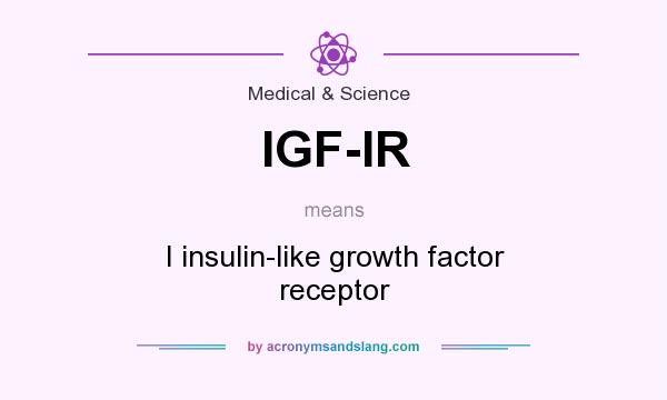 What does IGF-IR mean? It stands for I insulin-like growth factor receptor
