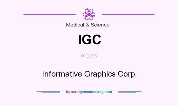 What does IGC mean? It stands for Informative Graphics Corp.
